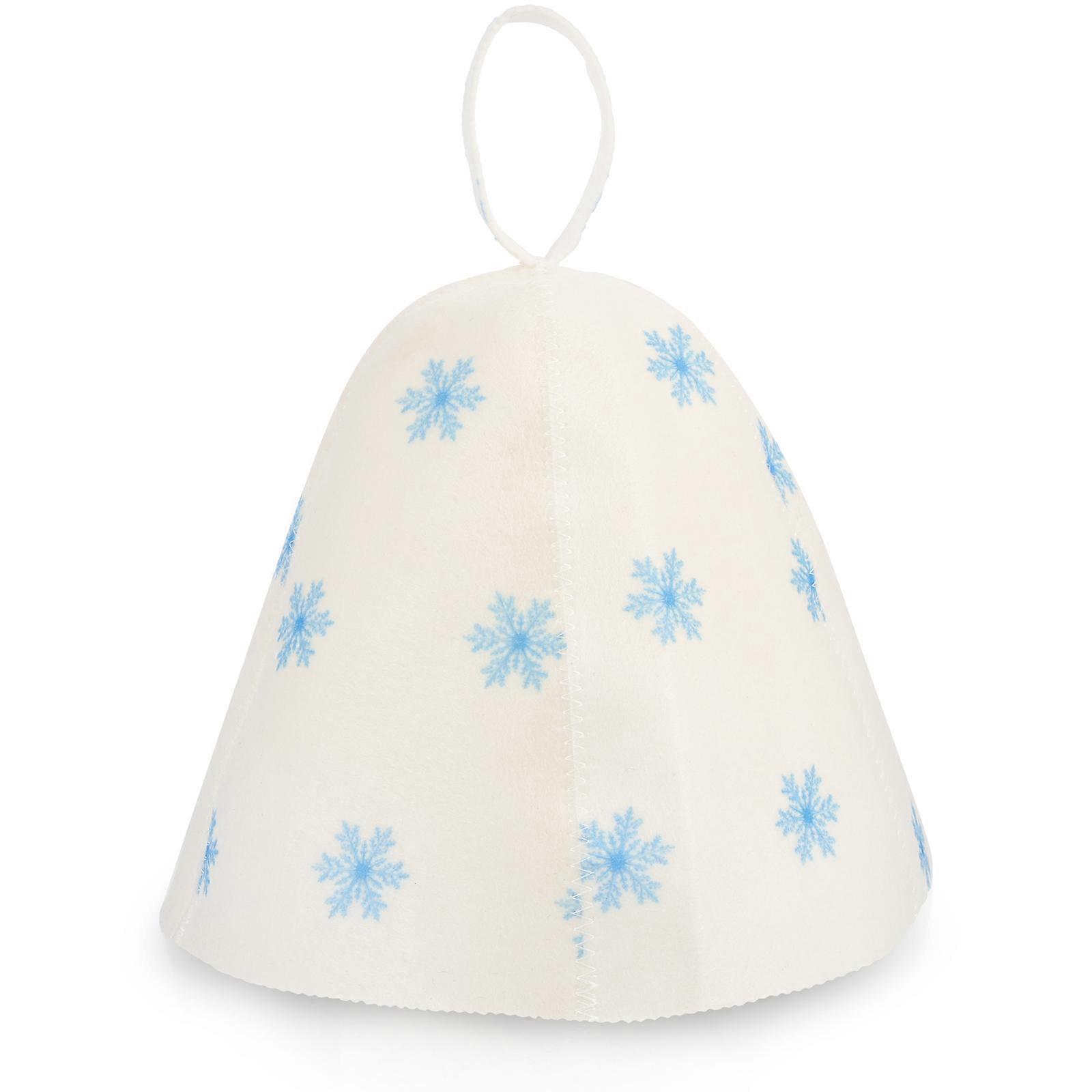 Sauna Hats Felt Bathing Hat for Women Sauna Bathroom Camping Sauna White Protects Scalp and Hair 1Pcs