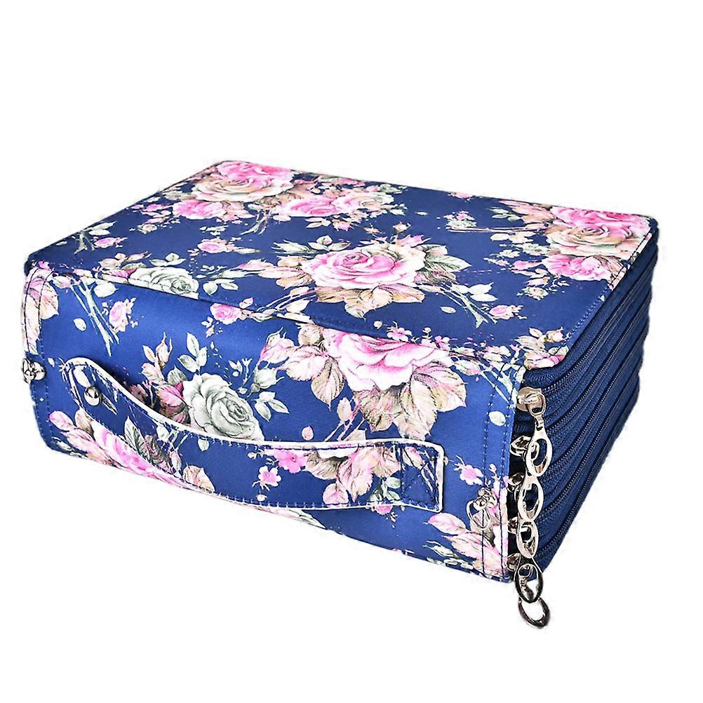 Pencil Case Designed For Colored Pencil Organization Suitable For Students Office Workers And Artists With 11.5X20X28CM Size In Blue 2Pcs