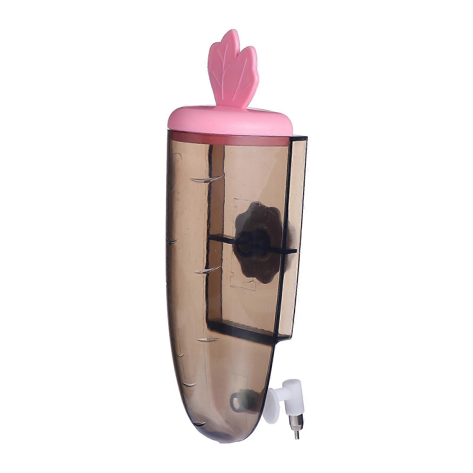 Pet Drinking Bottle Rabbit Feeder for Storage Hanging PVC Pink 500ml
