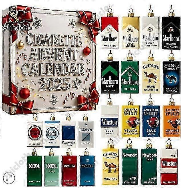 Zigarettenserie Advent Countdown Urlaub Blinde Box Christbaumschmuck Acryl Anhänger