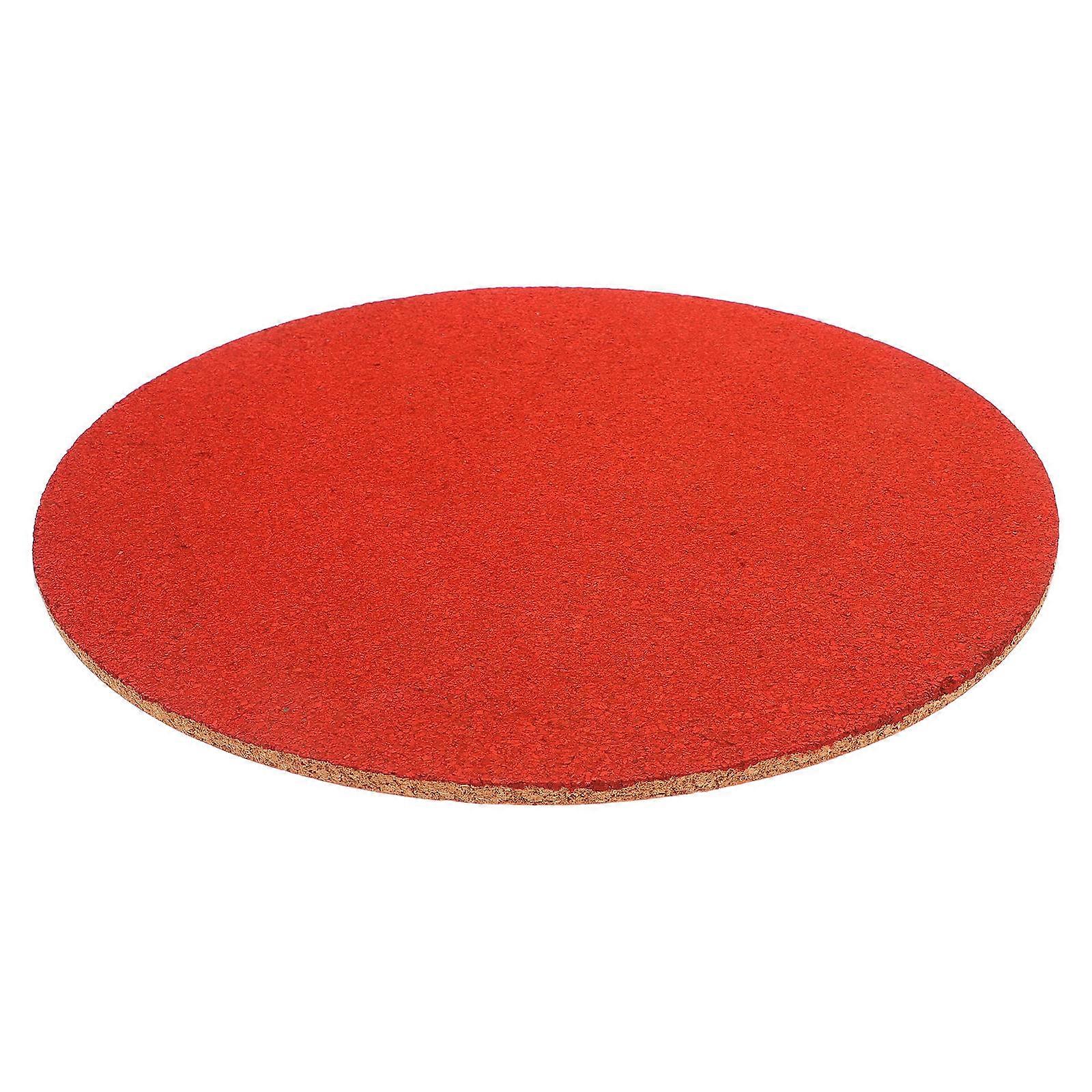 3Pcs Red Self Adhesive Cork Board for Office Use Round Photo Display Board