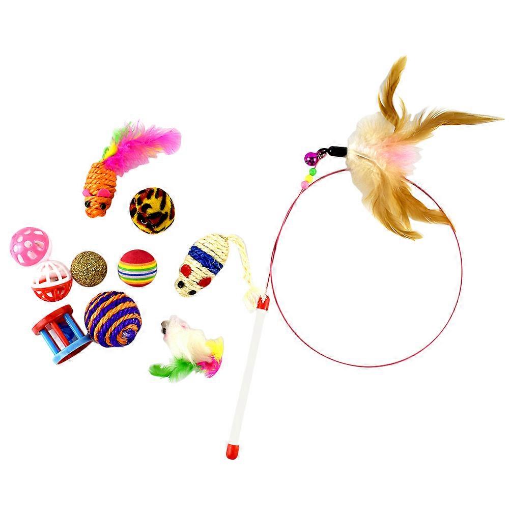 Cat Toys Teaser Wand 22Pcs for Pet Exercise and Relaxation