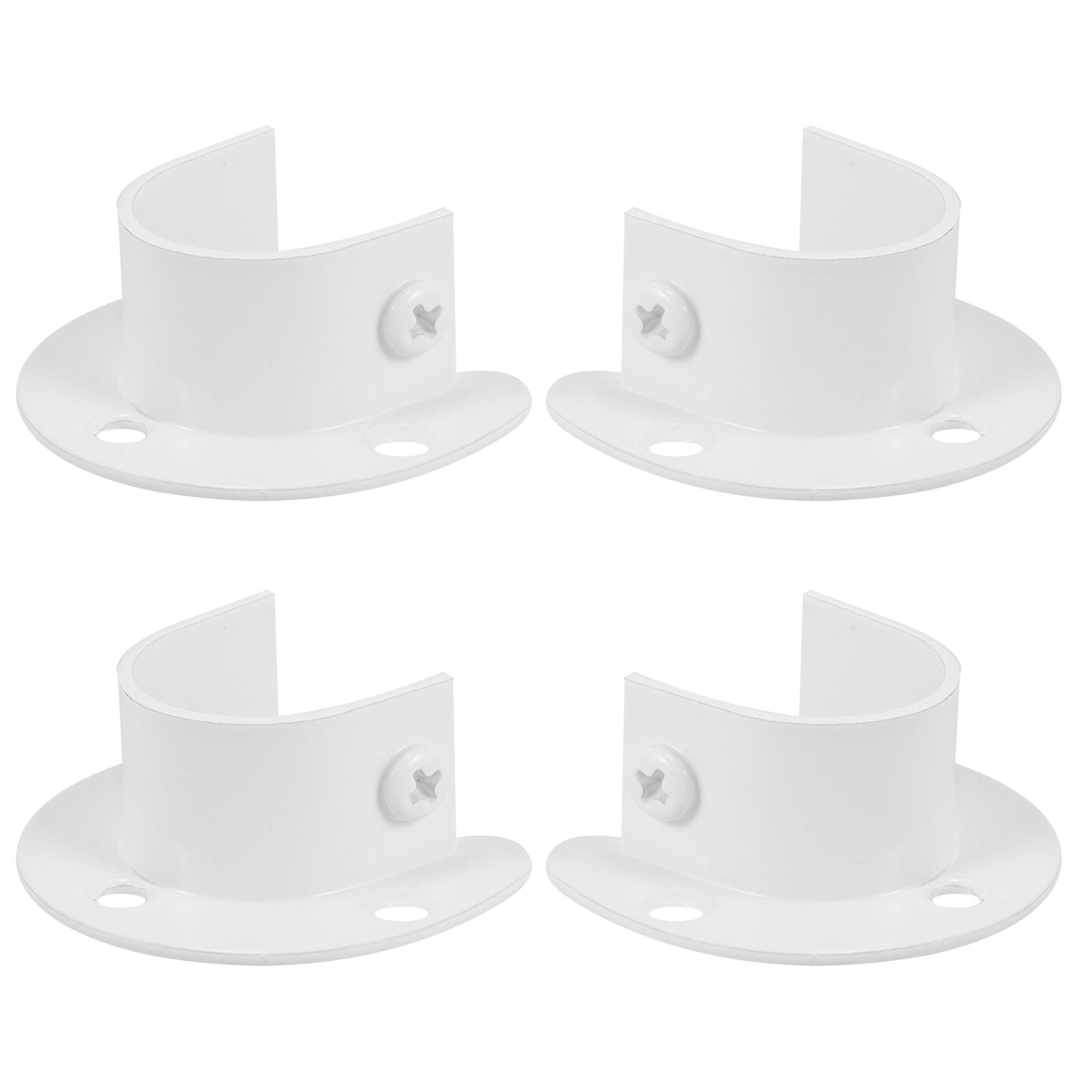 Wardrobe Rod Bracket 4Pcs Simple Shaped Stainless Steel Built For Lighting Up Closet Spaces Featuring A Diameter Of 25mm