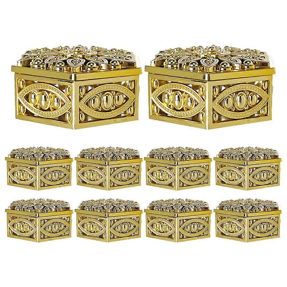 Golden Candy Box for Storage 36Pcs Multi-Function Decorative Candy Containers