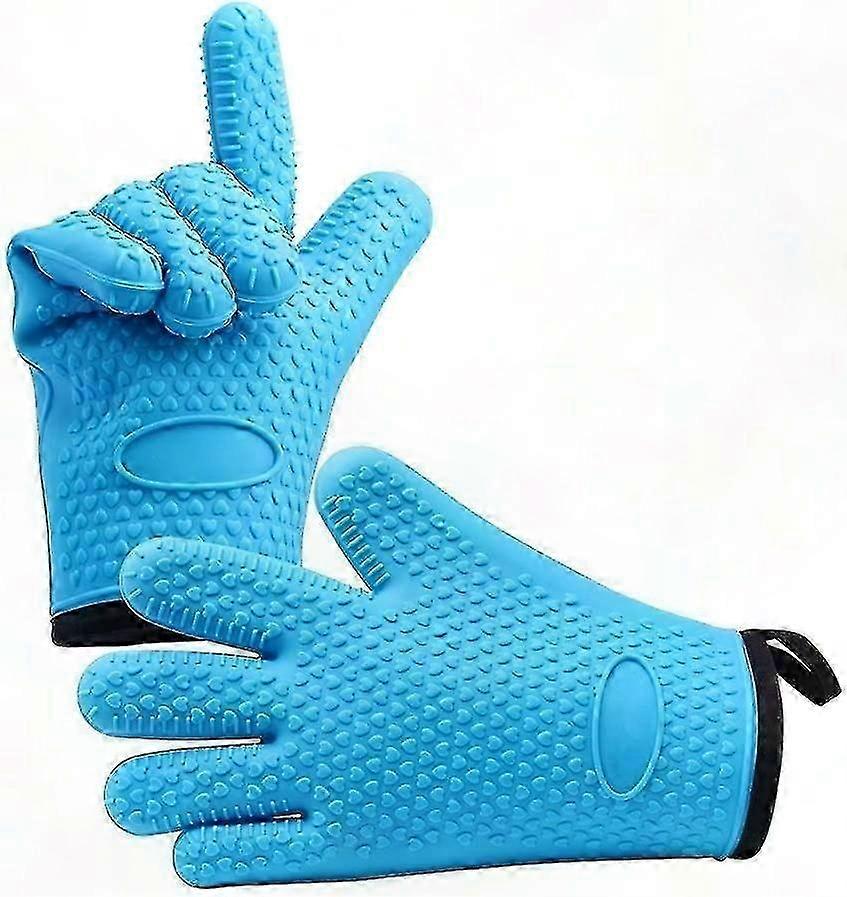 Silicone Heat-Resistant Oven Mitts for Baking and Grilling, Non-Slip Grip, Food Safe, Up to 425F/218C