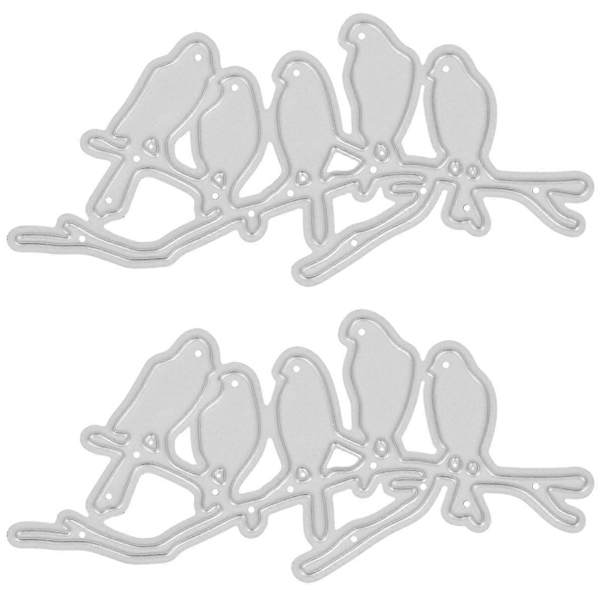 Embossing Dies Metal Bird Cutting Dies for Scrapbooking 4Pcs Transparent