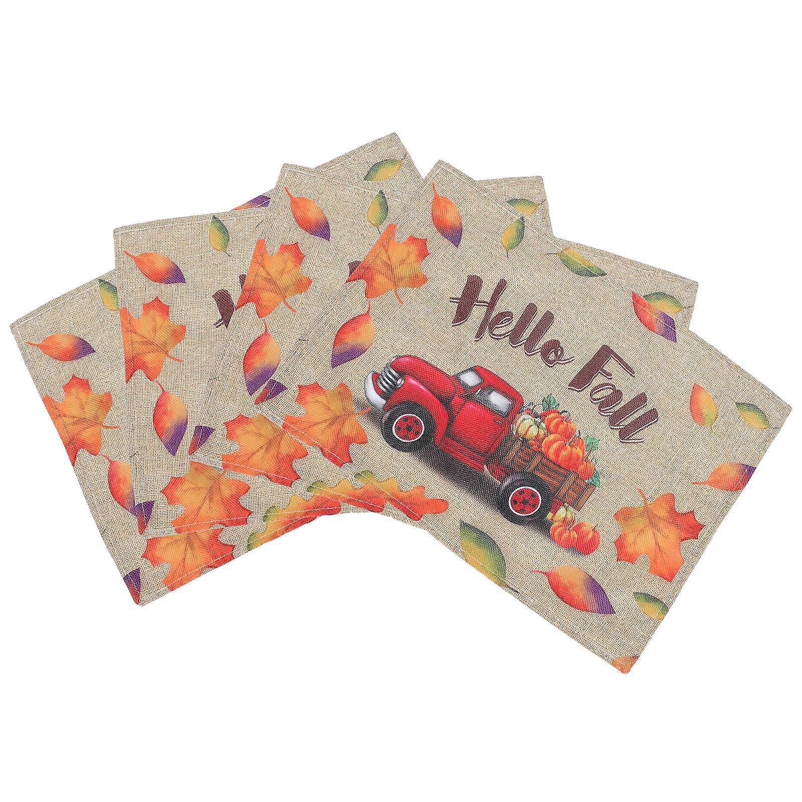 Decorative Placemat Autumn Dining Table Mat for Home Use 32Pcs