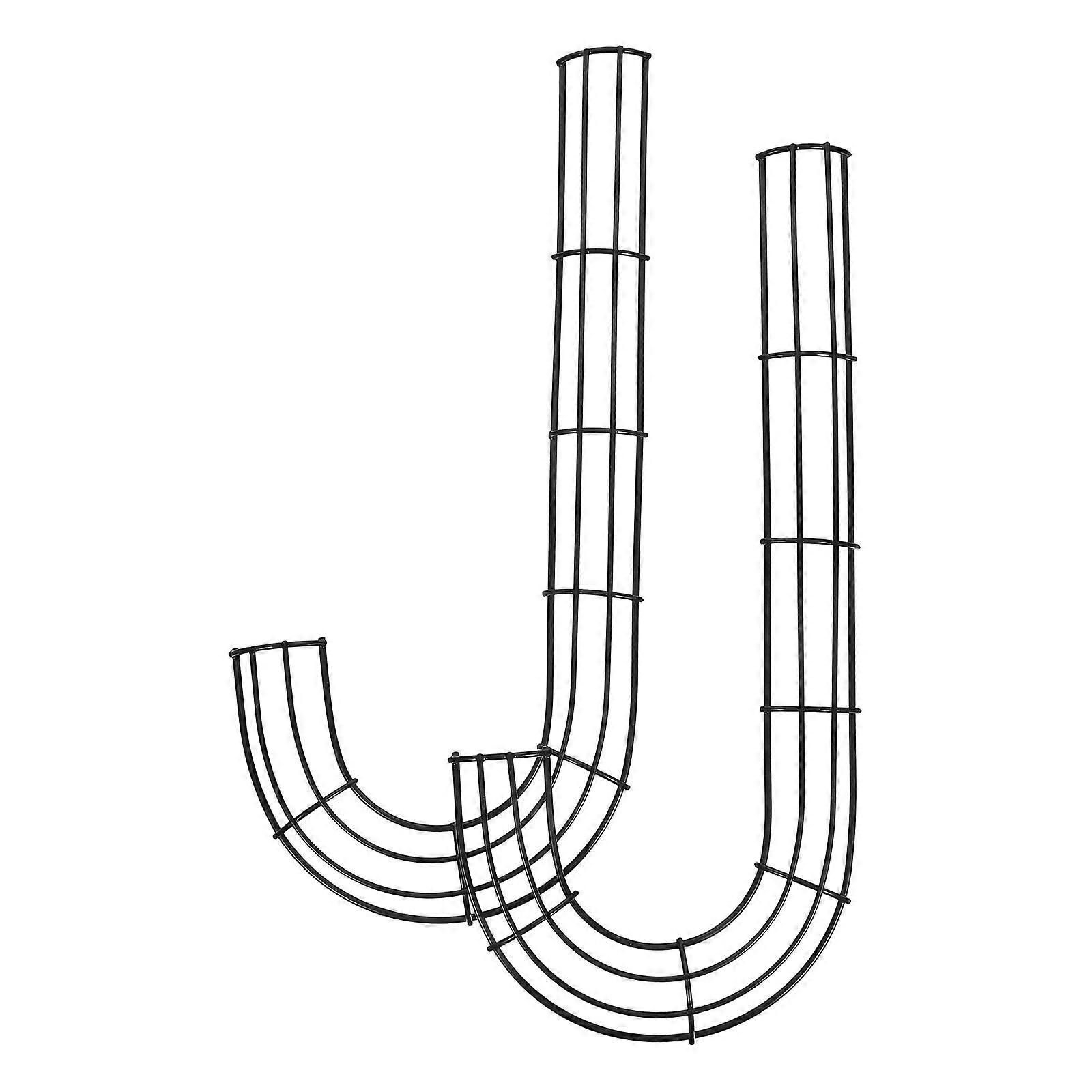 Wire Wreath Frame for Christmas Decor 4Pcs Metal Candy Cane Form