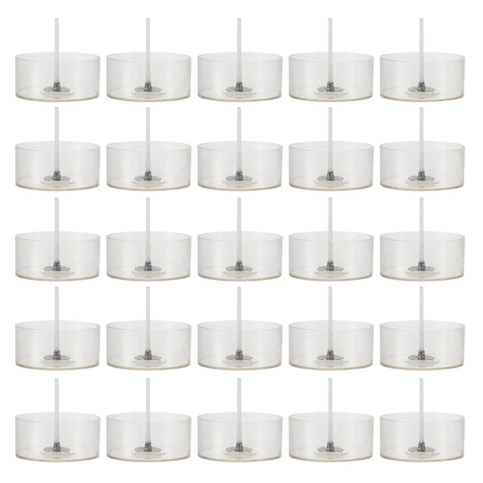 Candle Making Supplies Kit With Round Tealight Cups For Craft Enthusiasts 1 Set Durable Plastic Material For DIY Projects