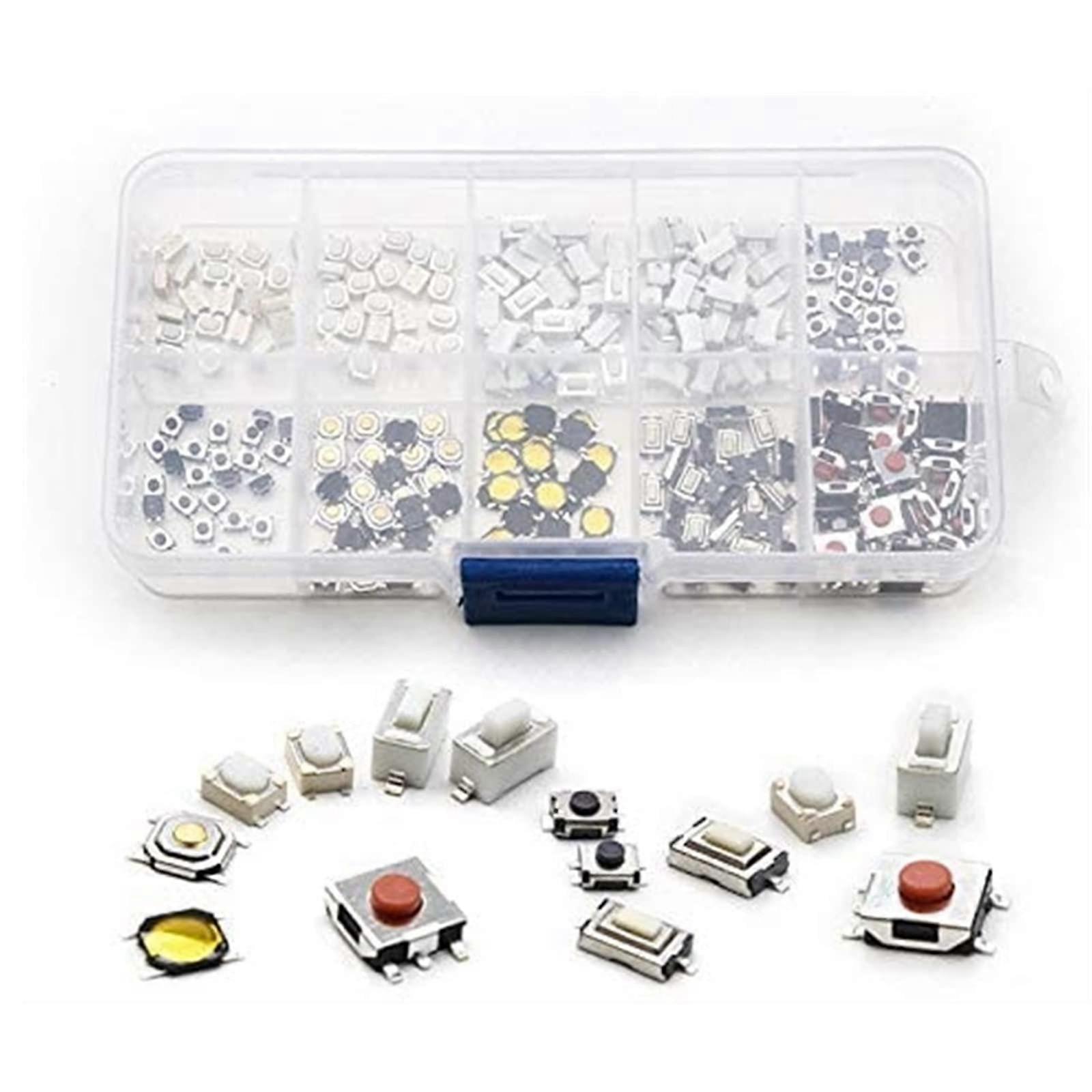 Tactile Push Button Switch 10 Types For Car Remote Control Keys Button Replacement Parts 250 Pcs