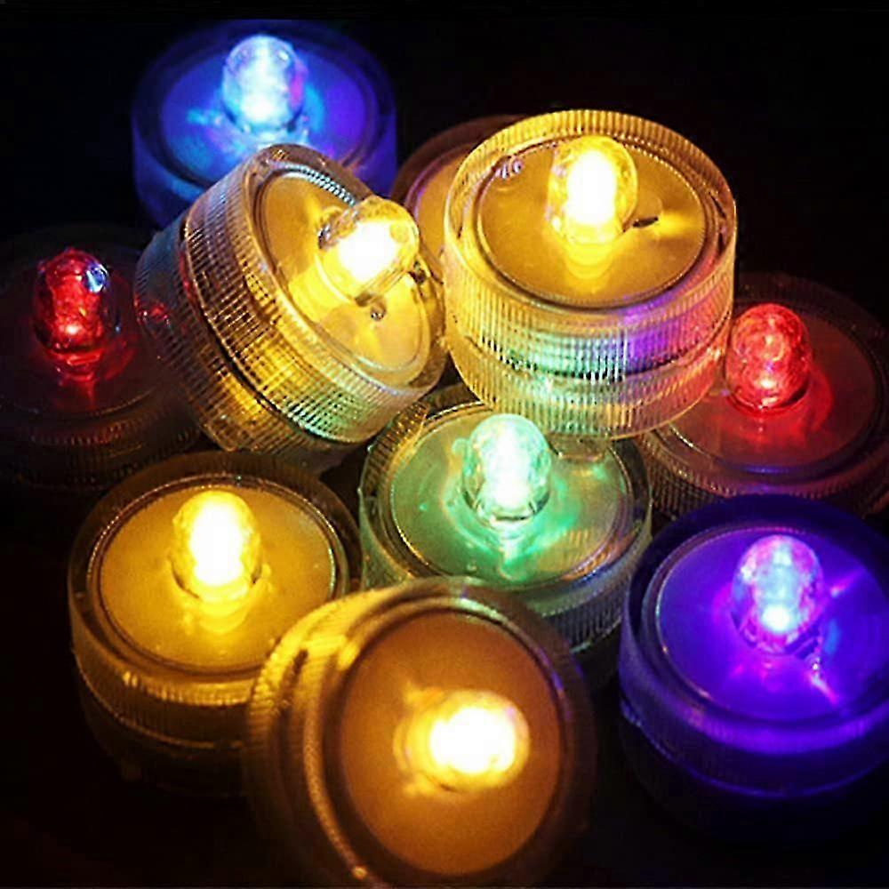 12pcs Mini Submersible Led Lights, Small Flameless Lights Vase Pool Pond Lantern Decoration Lighting