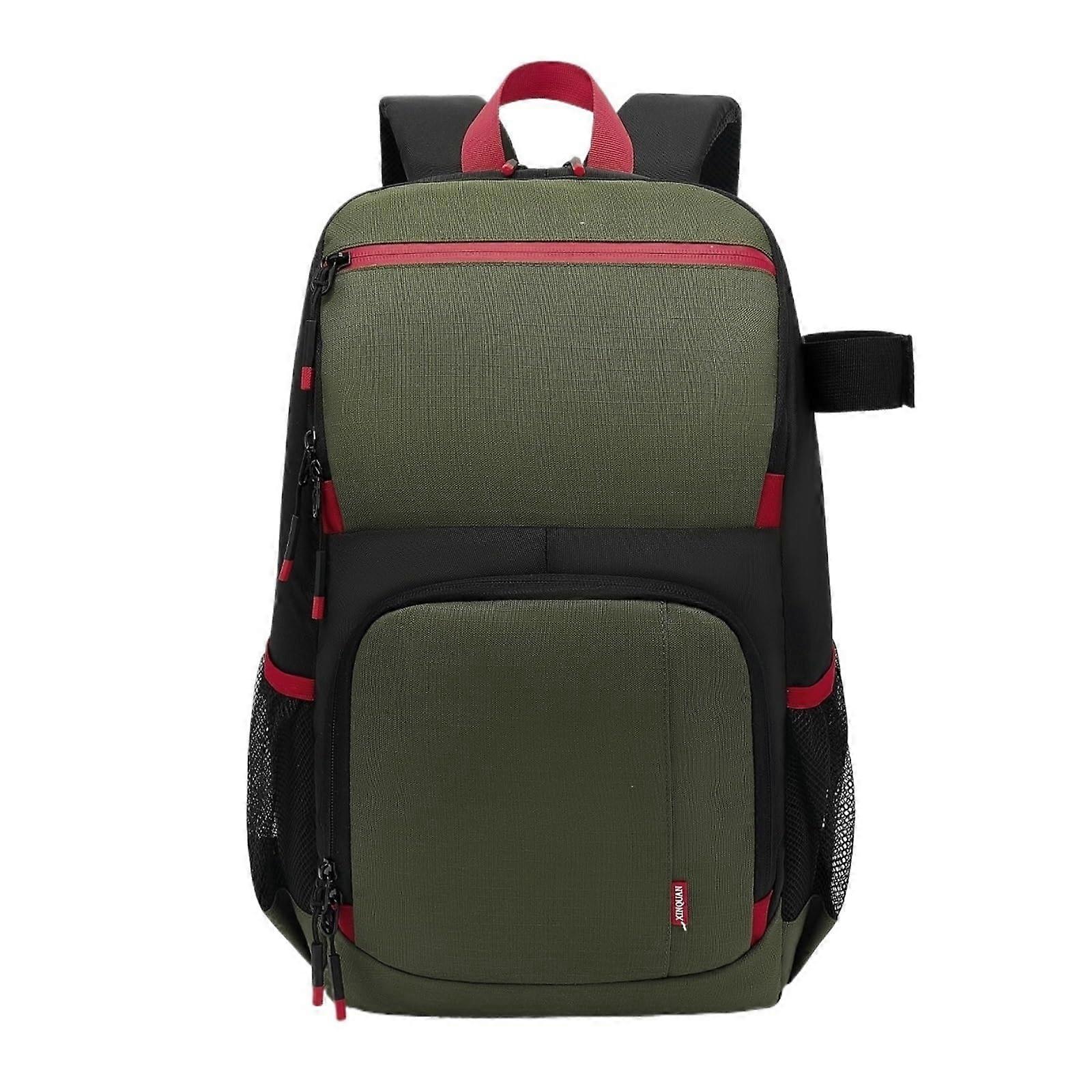 Multifunctional Largecapacity Camera Bag Waterproof Durable DualShoulder Backpack TripodsCameras 6068Green