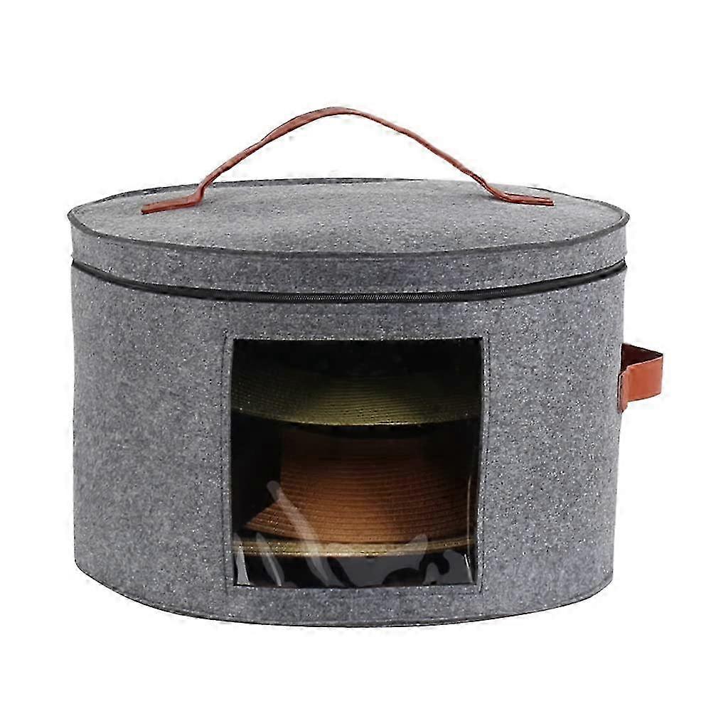 Felt hat storage box-gray 43*26 25-26