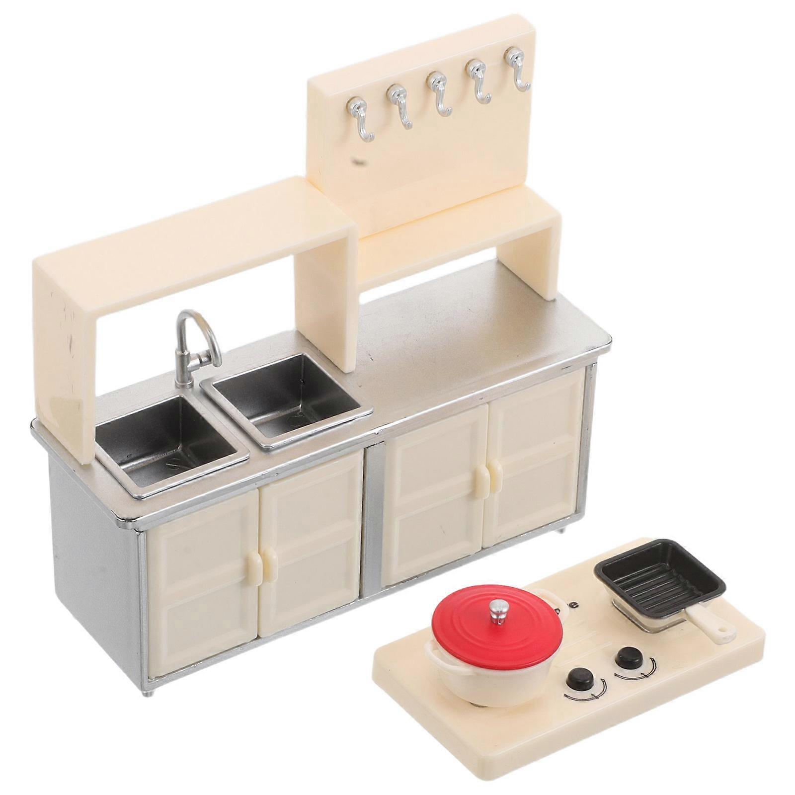 Dollhouse Kitchen Mini Kitchen Accessories Set for Pretend Play Fun