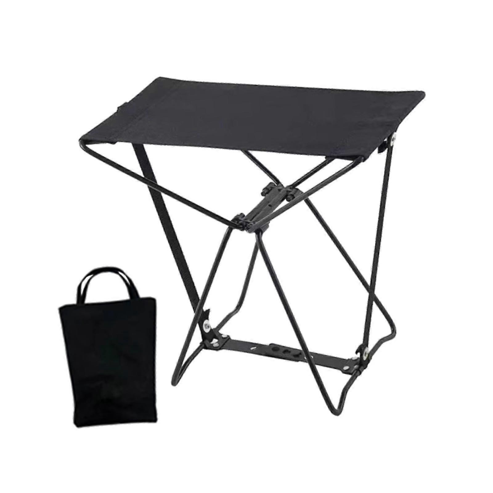 Portable Folding Stool For Camping With Carry Bag, Metal Bracket, Waterproof Footstool, Foldable Travel Chair