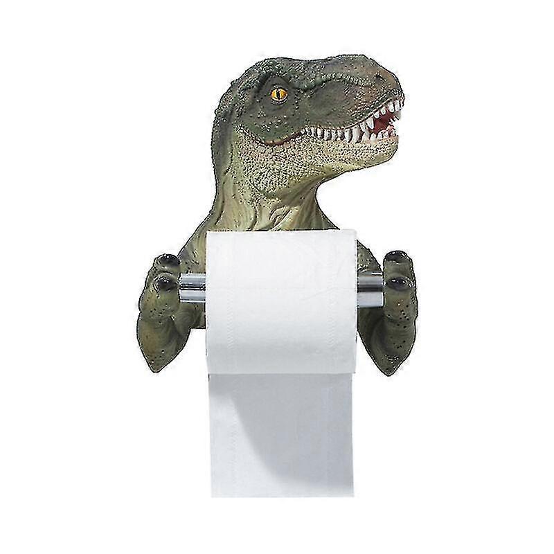 トイレットペーパーホルダー恐竜フリー穴あきティッシュホルダー、トイレットペーパーホルダーとティッシュホルダー、樹脂工芸品(ティラノサウルスティッシュホルダー)