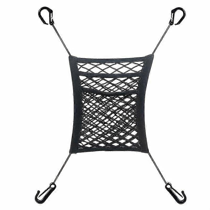 Universal Car Net Pocket Between Seats 3-Layer Car Mesh Organizer Car Seat Back Elastic Tidying Mesh Net Bag Car Net Barrier