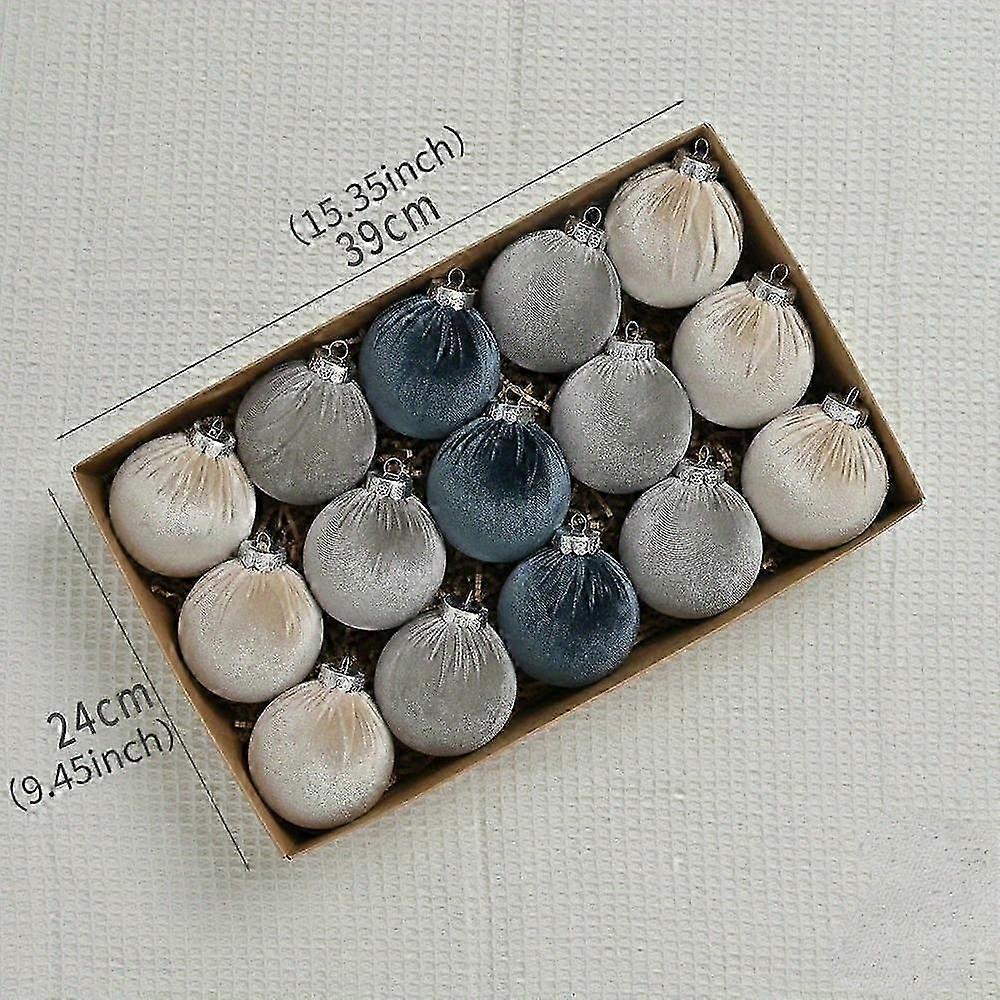 julekugle fløjl julekugle juledekoration vedhæng flokket julebold fløjl klud julekugle julepynt sæt