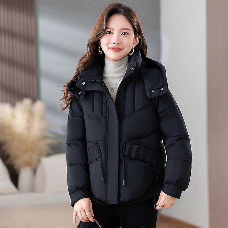 Winter 2025 down cotton jacket women's short thick warm cotton jacket