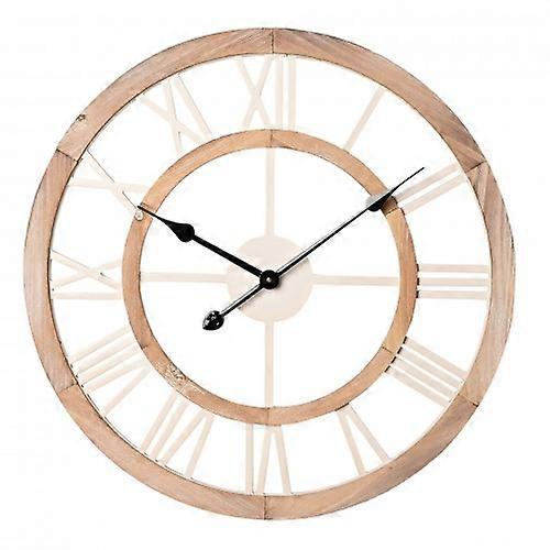 Hometime Shabby Chic Round Wall Clock Cut Out Dial 60cm