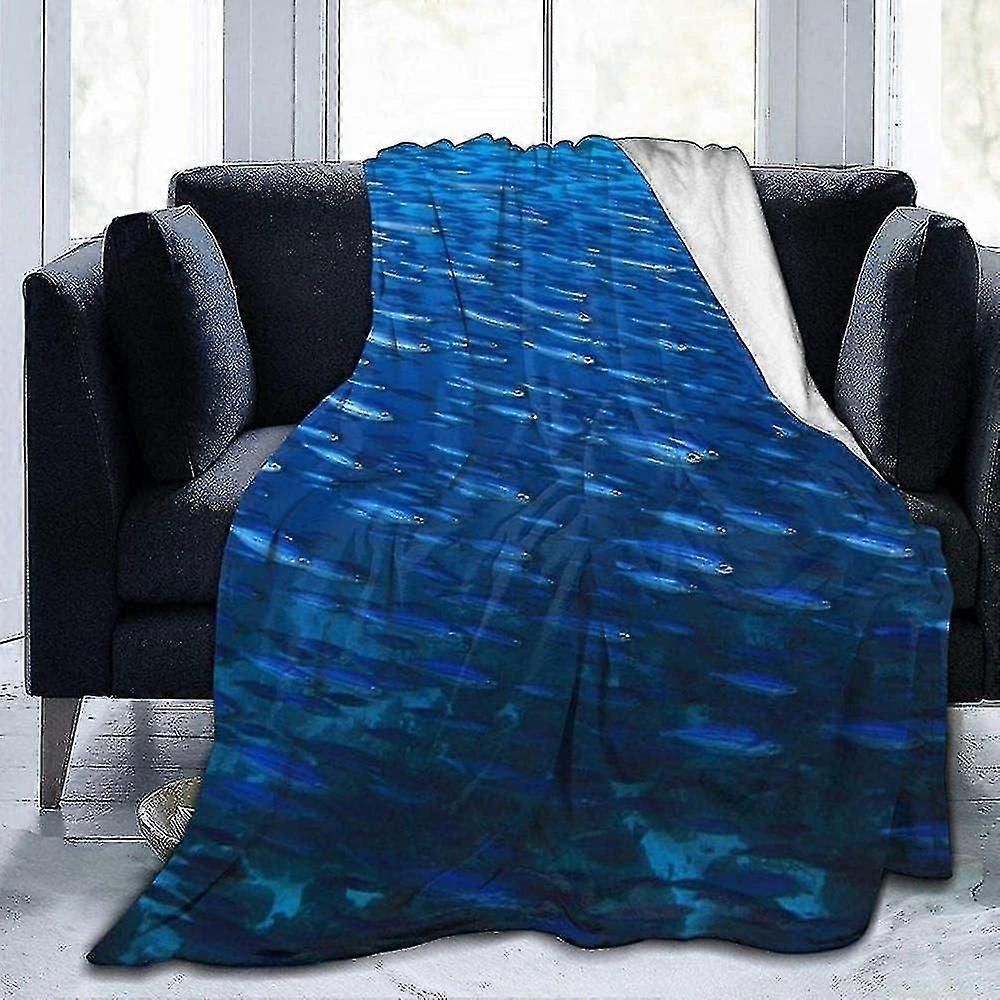 Blanket Throws For Sofa Bed Blanket Flock Fish Many Touch Warm Flannel Fleece Blankets Throws For Sofa Fluffy Blanket Bed Throw For Bedroom,couch,trav