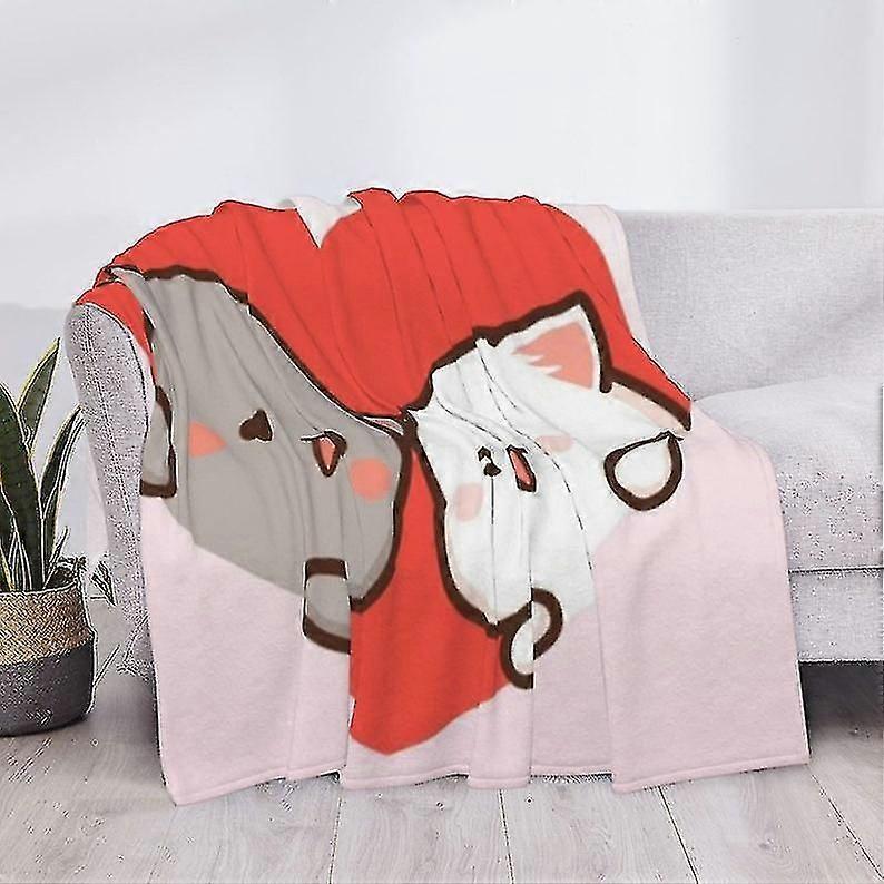 Blanket Peach And Goma Custom Name Blanket Printed Soft Flannel Fleece Warm Video Games Throw Blankets For Home Bed Couch Bedspreads