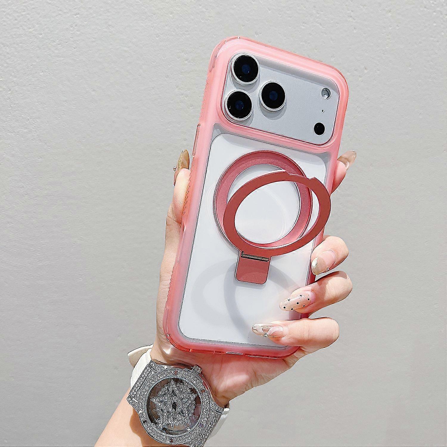 For iPhone 17 Pro Max Case Compatible with MagSafe Kickstand Clear TPU PC Phone Back Cover