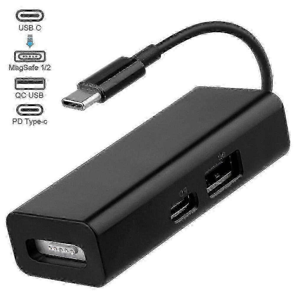 Adaptor USB-C 3-în-1 MagSafe de tip C la convertor MagSafe 1/2 pentru notebook-uri