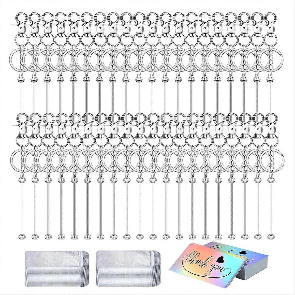 Beadable Keychain Bars Bulk Blank Cute Keychains Bar