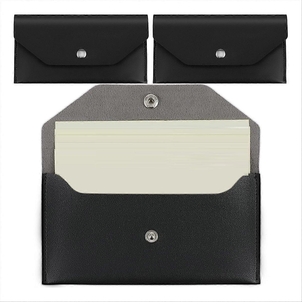 3Pcs Cash Envelopes, Waterproof Money Envelopes,Black