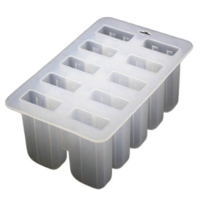 1PC 10 Cavity Silicone Ice Cream Mold With Lid, DIY Your Own Ice Cream, Durable, High Temperature Re