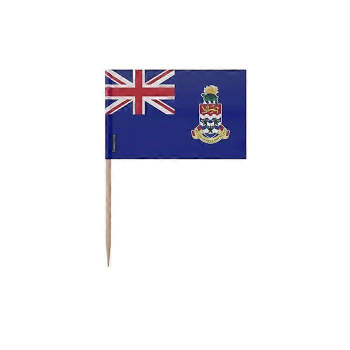 Toothpicks - Multicolor - Cayman Islands - 6.5 cm - 100 pieces - Adhesive plastic