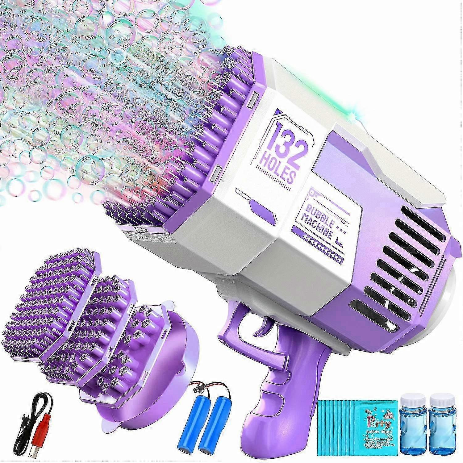 Bubble Machine Gun 69 hål Bubbles Gun Barnleksaker för pojkar Flickor Ålder 3 4 5 6 7 8 9 10 11 12 år gammal