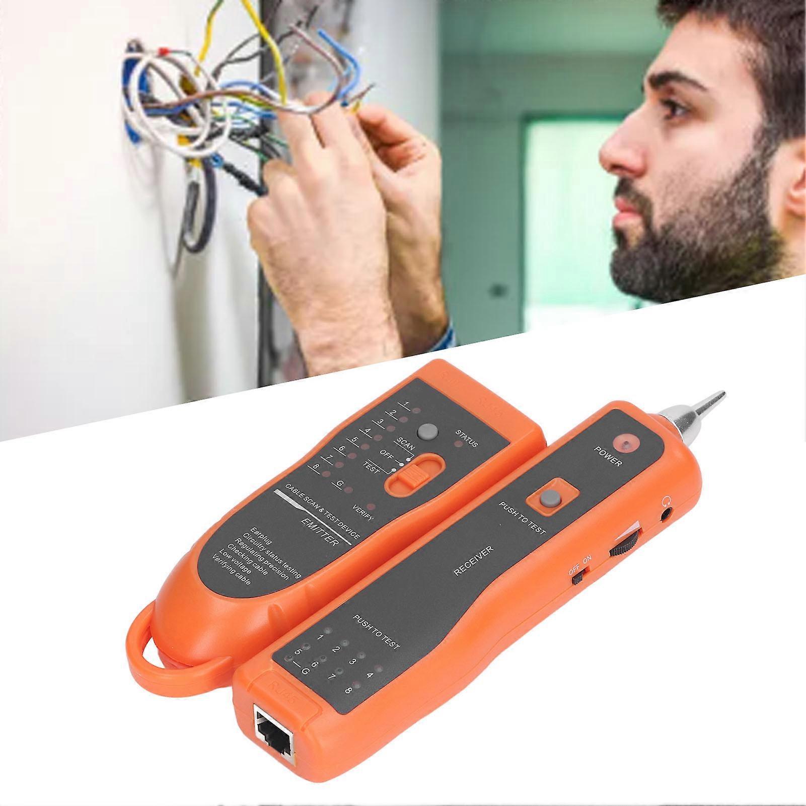 Wire Finder with Earphone Multifunctional Network Line Locator RJ11 RJ45 Telephone Cable Tester 