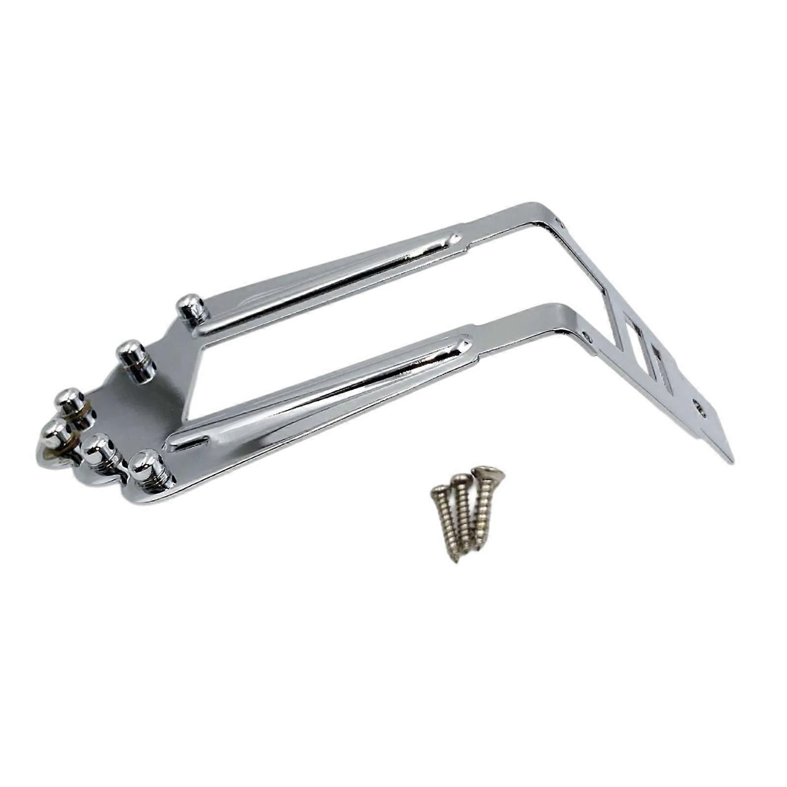 Jazz Guitar Bridge with Optimized Design Bridge Tailpiece Suitable for Superior Sound Projection and Accurate Intonation  Silver