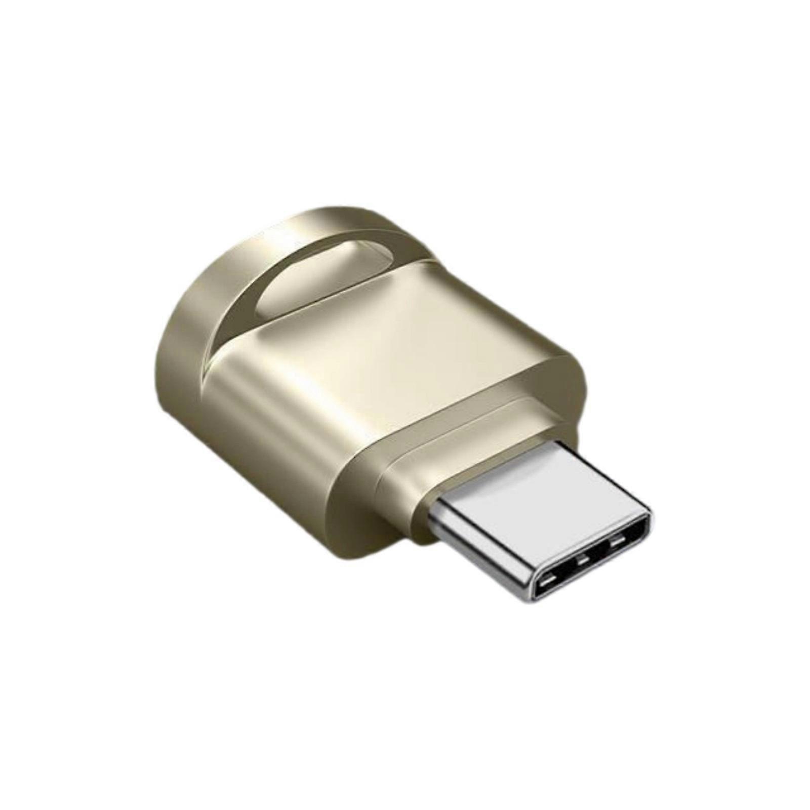 Type C TF Card Reader for PC Memory Card USB C Adapter TF Card Reader for Camera Memory Card Reader Simultaneously Read  Gold