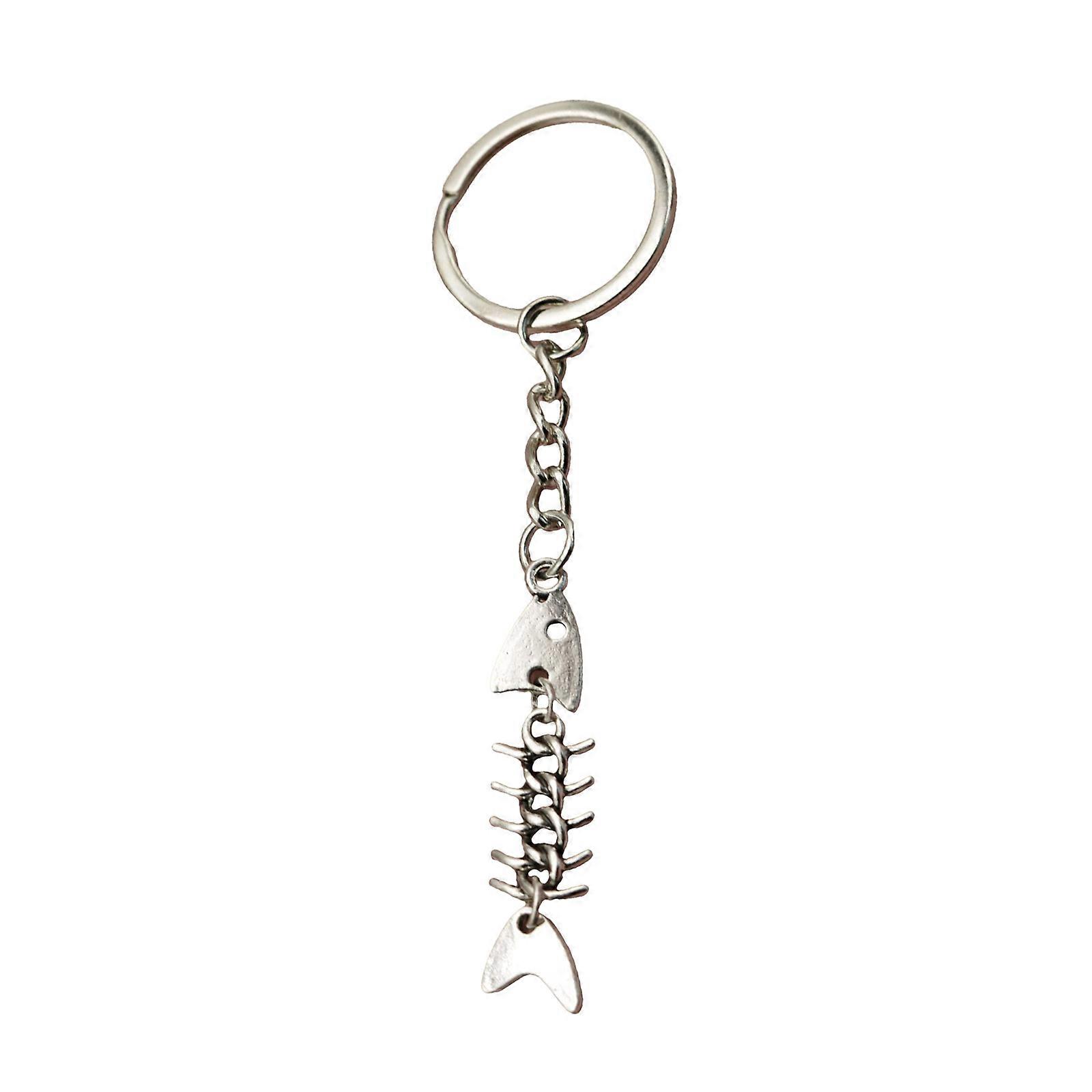 Multifunctional Modern Fishbone Keyring for Individualistic Styles Enthusiasts Portable Fashion for Any Occasions Multicolor