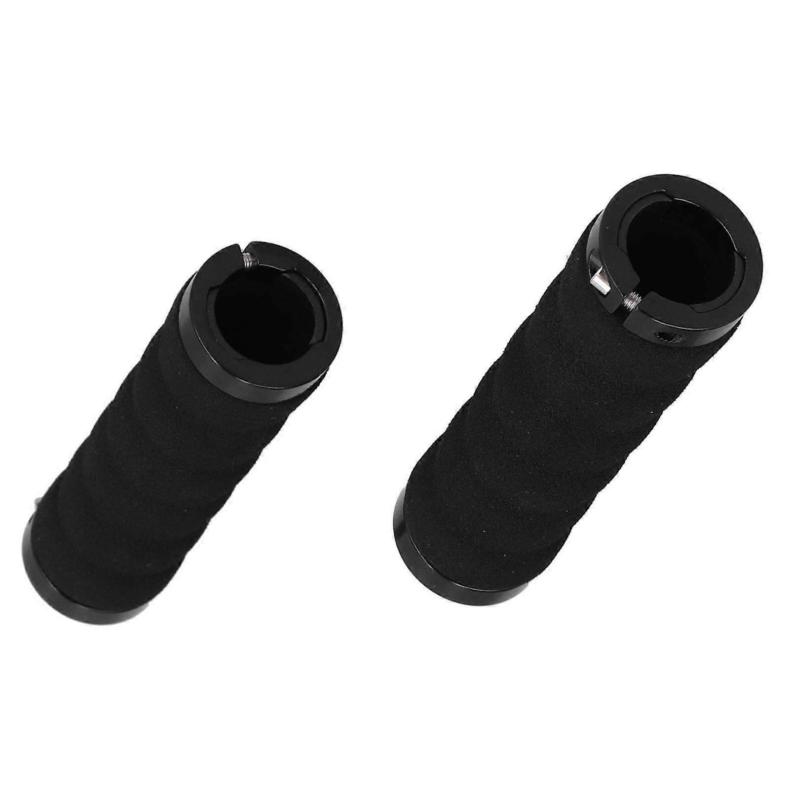 Mountain Bike Handlebar Double Locking Grips Bicycle Shock Absorbing Sponge Grips