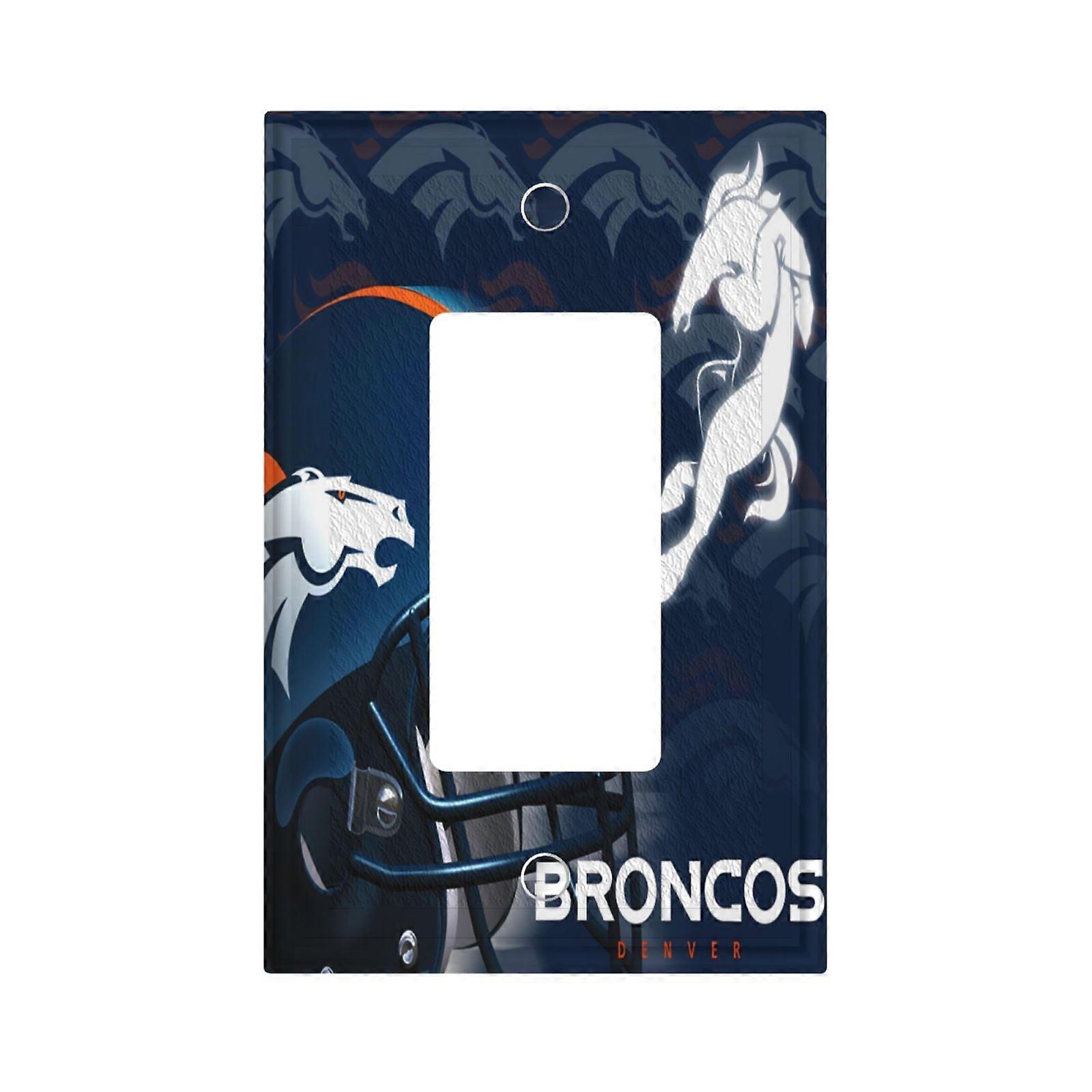 Broncos Switching Lights Single Leather Roman Frame Switch Panel Wall Panel Single Double/Pull Light Switch