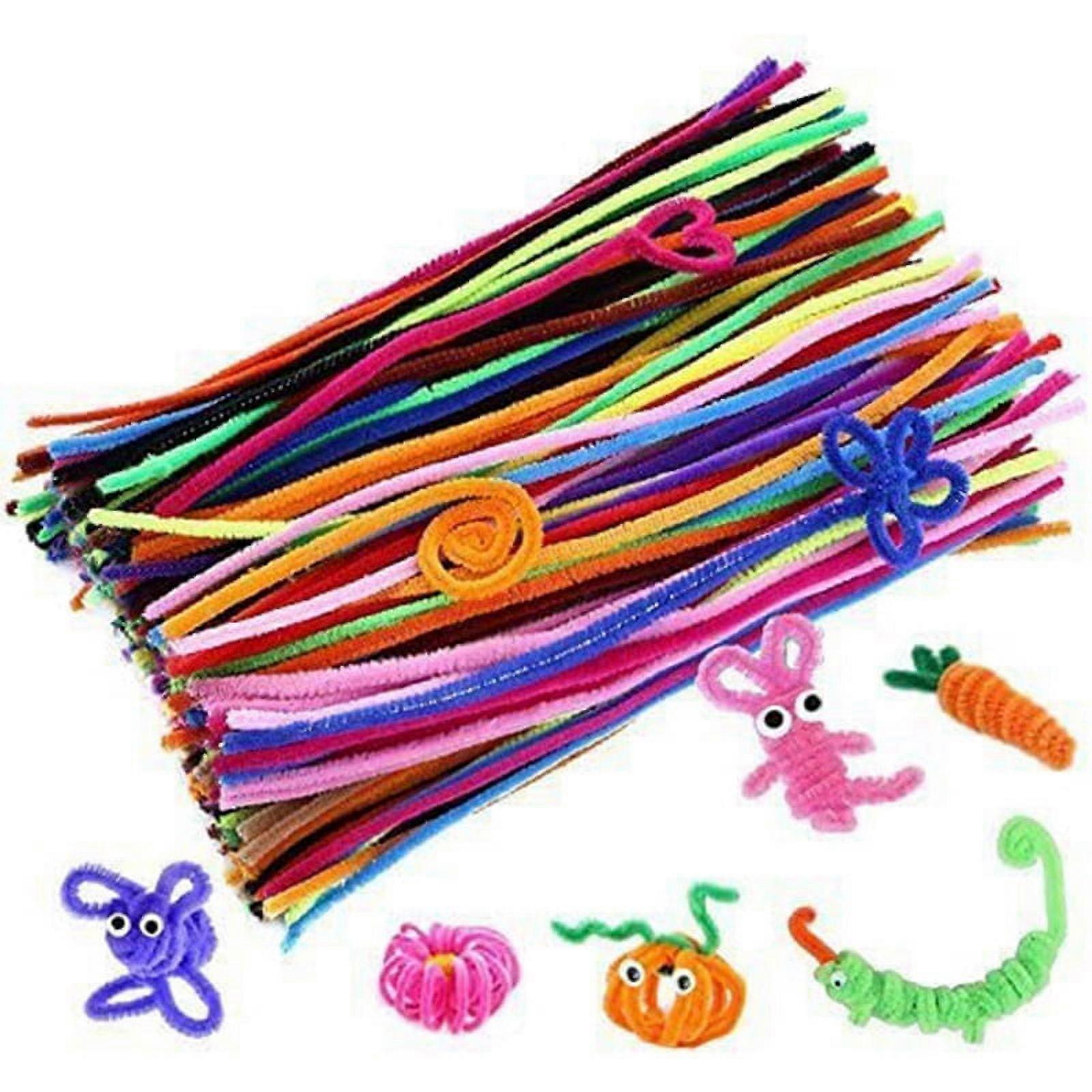 200 Pcs Random Colors Pipe Cleaners Chenille Stem For DIY Art Crafts