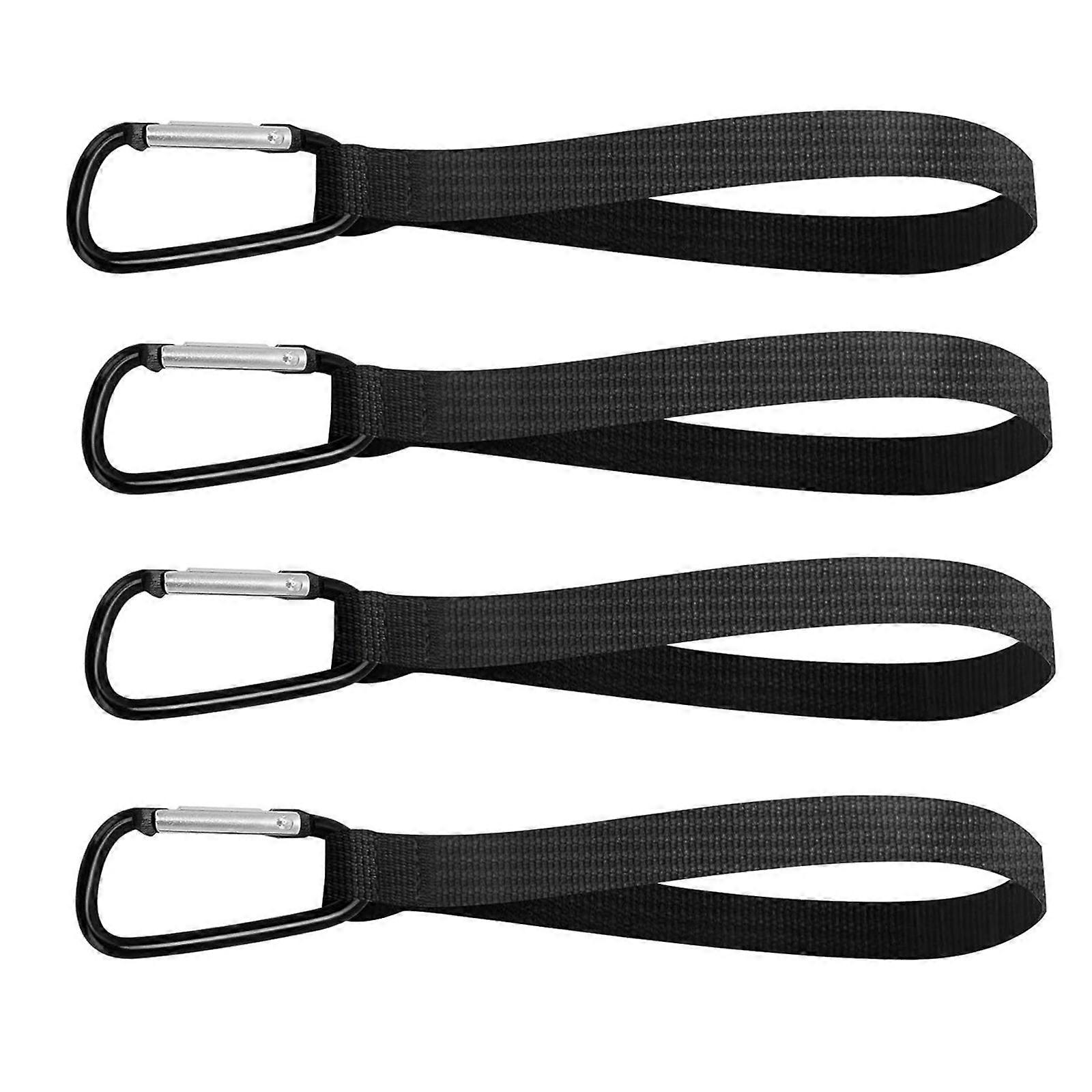 4Pcs Rustproof Clamping Hooks For Grocery Baskets Stroller Multifunctional Carabiner Clips for Backpacks Wheelchairs Multicolor