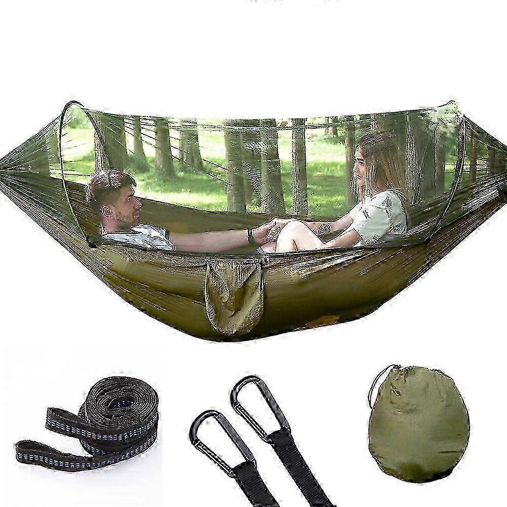 Camping Hammock Automatic Quickly Open Outdoor Single Double Nylon Cloth Camping With Mosquito Net