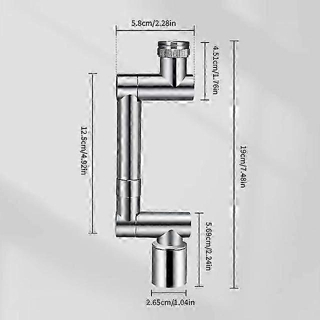2 Modes 1440 Degree Rotatable Extension Faucet Sprayer Head Universal Bathroom Tap Extend Adapter Aerator Faucet Extender