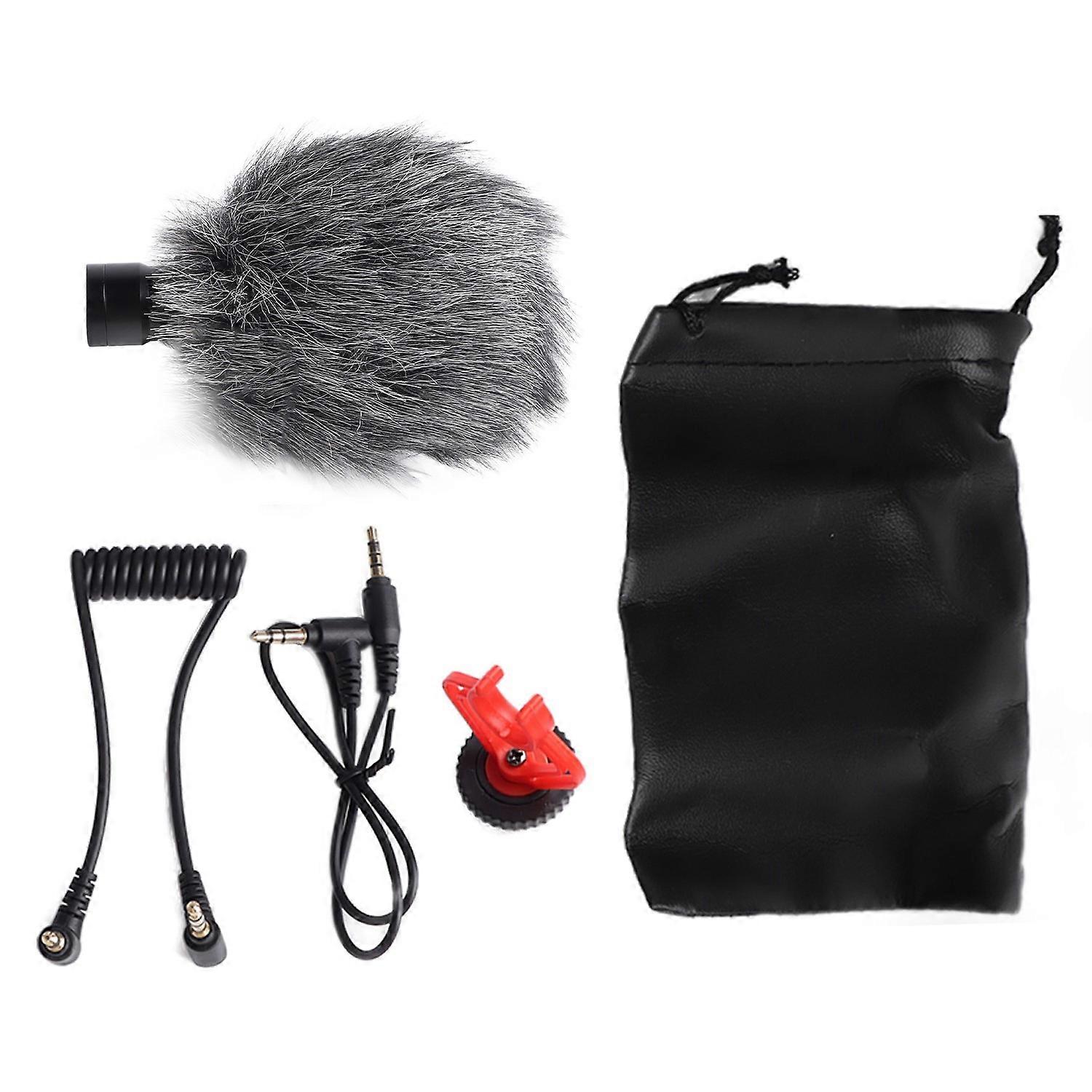 Directional Microphone Noise Reduction Portable Video Condenser Mic for SLR Camera Smartphone