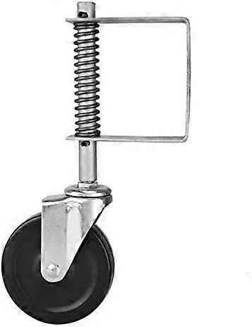 Rubber Gate Wheel Spring Loaded Swivel Caster Heavy Duty 220lbs Load Capacity4" -1pc
