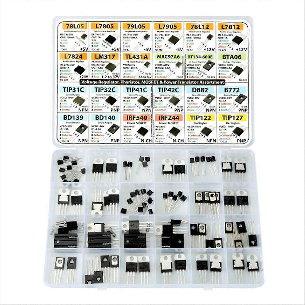 SOT-23 Electronic Components, Transistors, BJTs, MOSFETs, Diodes