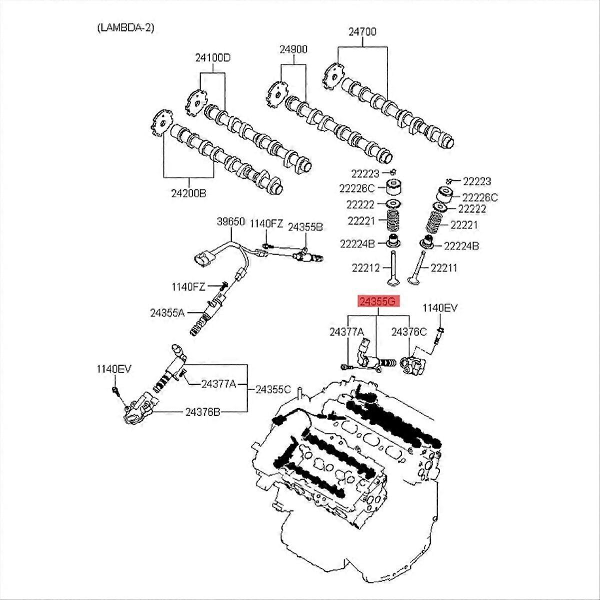 VVT128 Exhaust Variable Solenoid 24360-3CAB2 for 