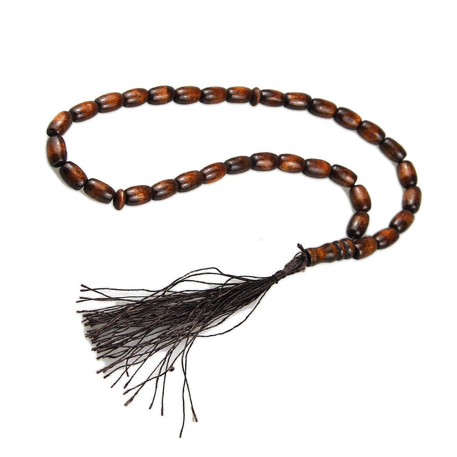 Stylish Handmade 33 Bead Sandalwoods Tasbih Set Portable Accessory for Daily Wear Dhikr and Spiritual Reflection