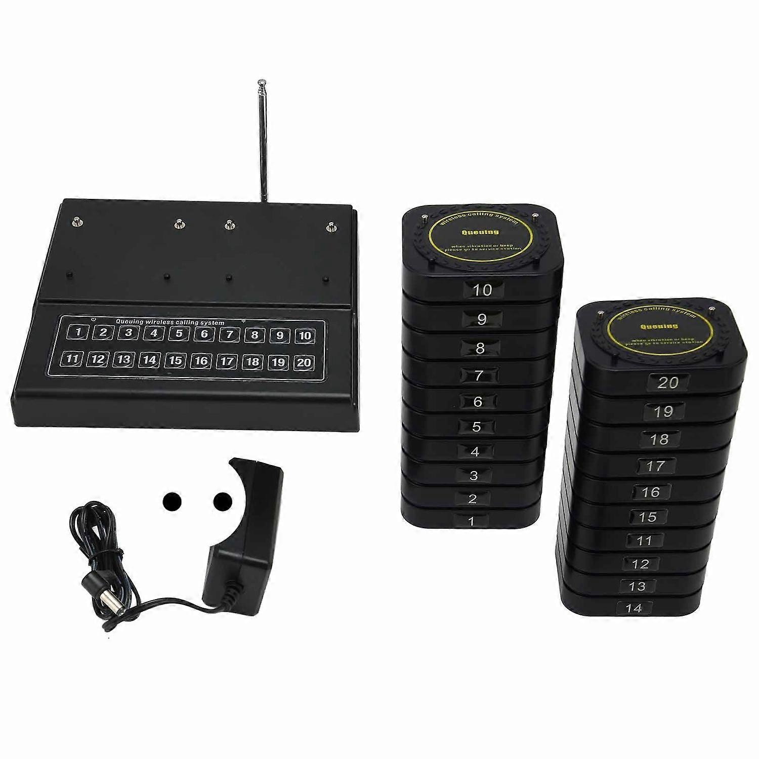 Wireless Calling System 1 Host Controls 20 Pager Calling Pager System for Restaurants