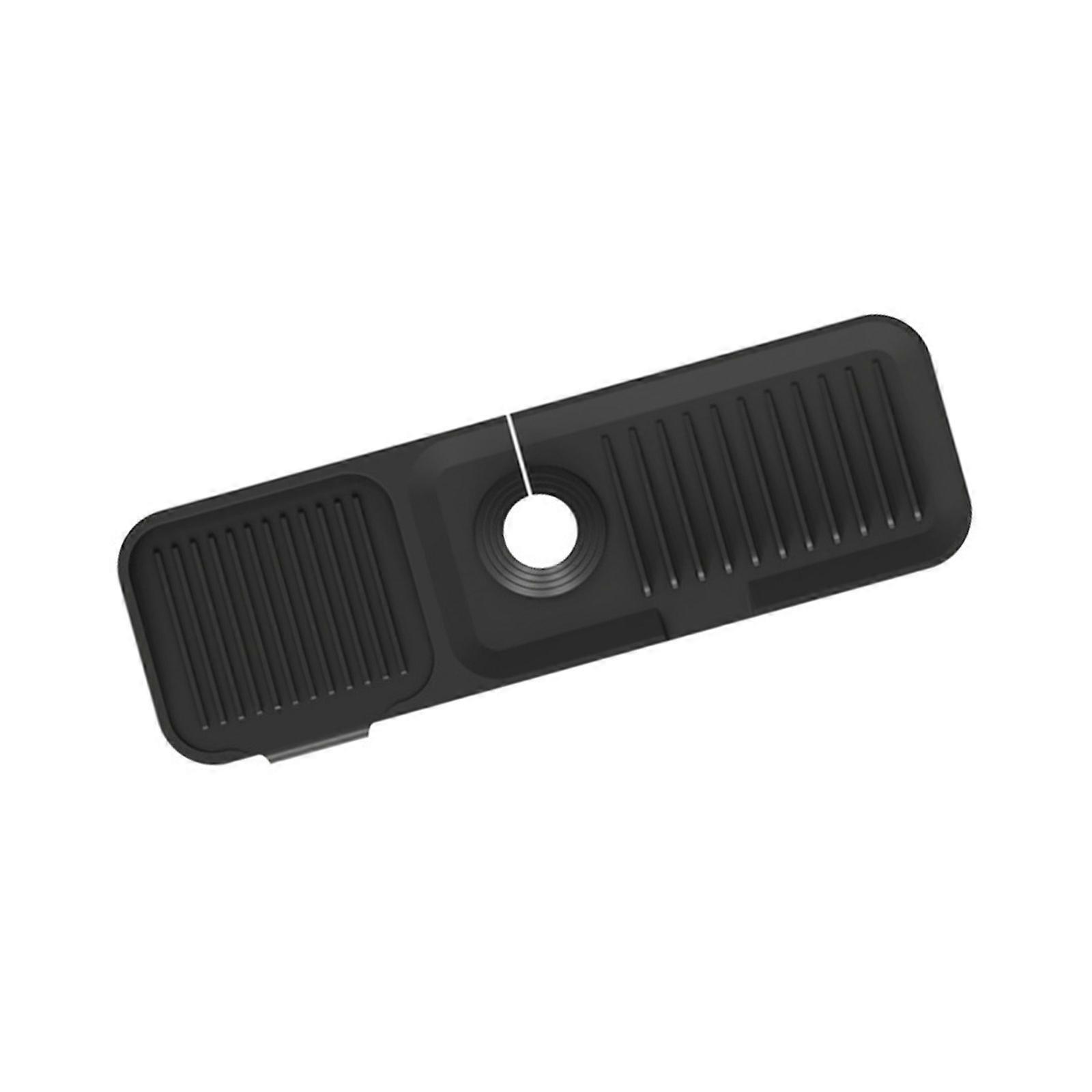Multipurpose Kitchen Countertops Pad Reinforced Backing Design Water Splashes Guards For Heavy Items Support  Black